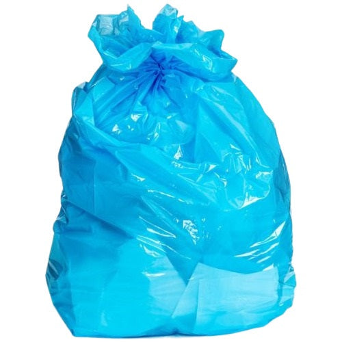 120L Wheelie Bin Liners - Black/Blue