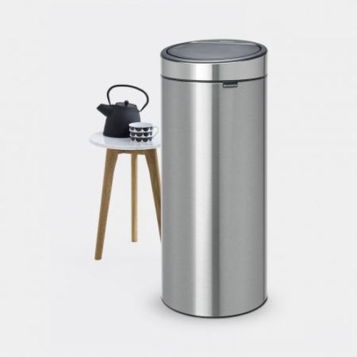 Brabantia 30 Litre Touch Bin Finger Print Proof Matt Steel