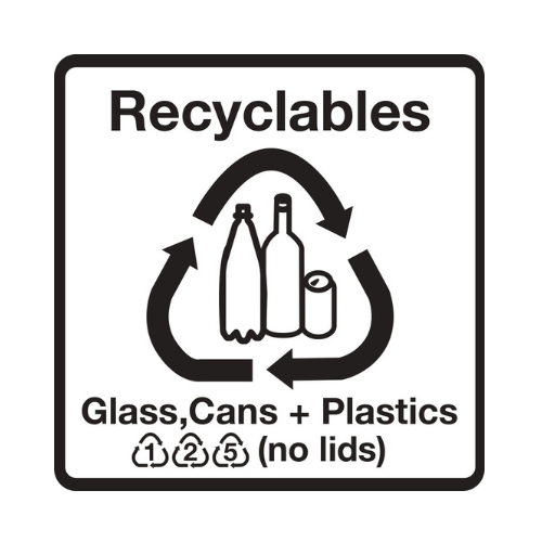 Transparent and Black Recycling Labels