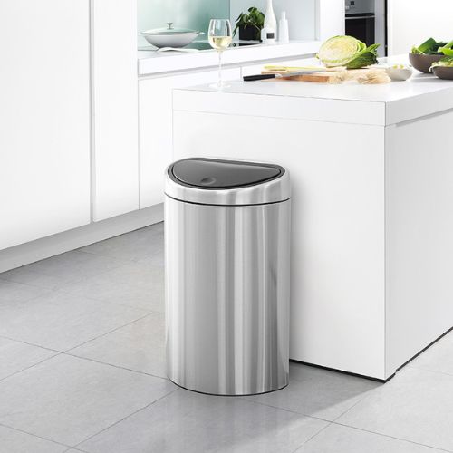 Brabantia 40 Litre Flatback Touch Bin finger print proof matt steel