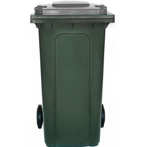 Wheelie bin 240 Litre green base, grey lid