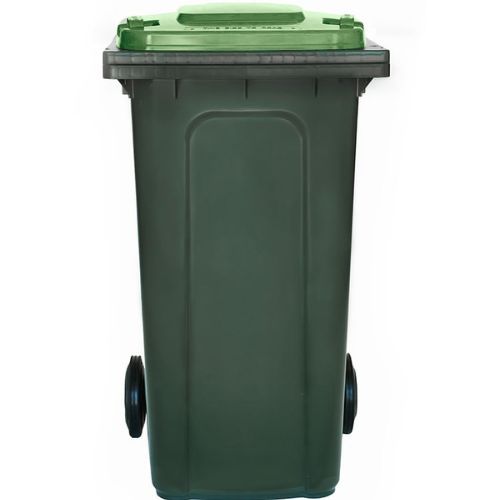 Wheelie Bin 240L green base, nature green lid