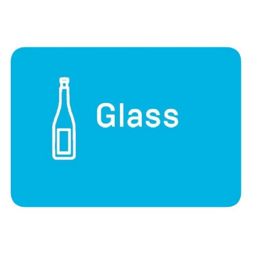 Method Recycling Labels - Large Landscape Blue Glass