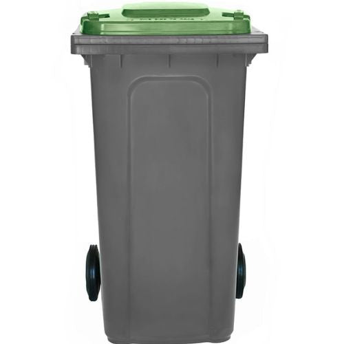 Wheelie Bin 240L grey base, nature green lid