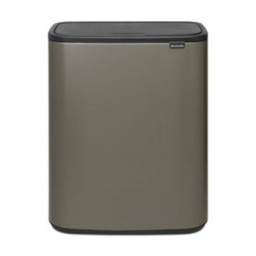 Brabantia Bo Touch Bin, 2x 30 Litre Platinum