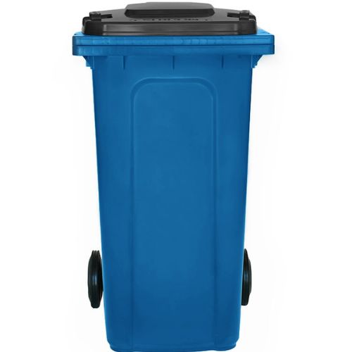 Wheelie bin 240 Litre blue base, black lid