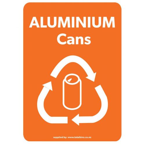 A4 Colour Recycling Label Amber Aluminium Cans