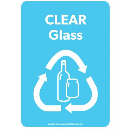 A4 Colour Recycling Label Clear Glass