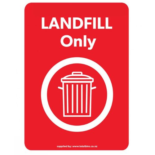 A4 Colour Recycling Label red landfill