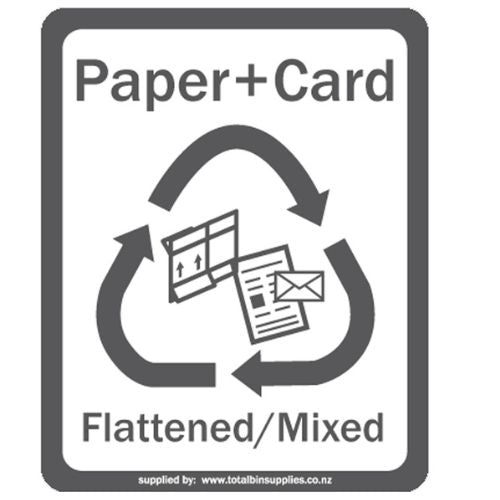 Recycling labels - 25 x 31 cm Grey Paper and Cardboard
