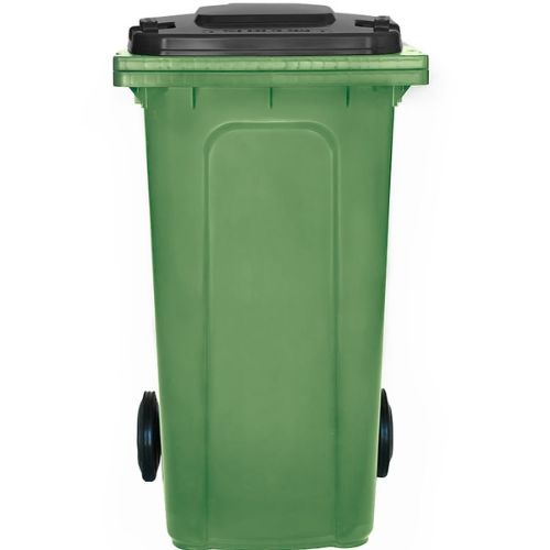 Wheelie Bin 240L nature green base, black lid