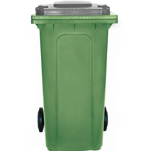 Wheelie Bin 240L nature green base, grey lid