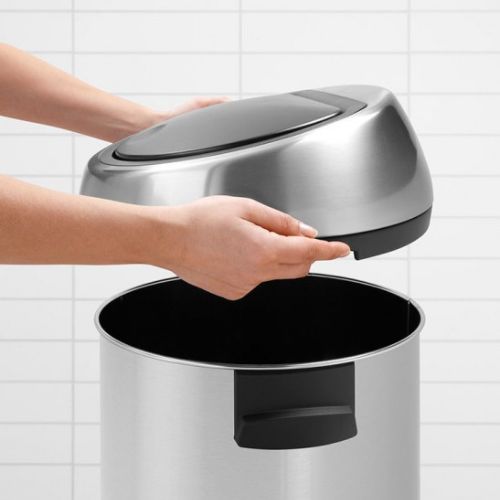 Brabantia 60 Litre Touch Bin Finger print proof matt steel