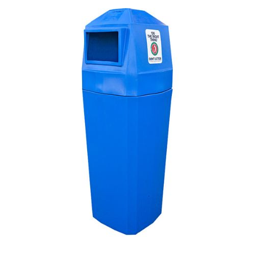 Cityside 100 Litre Outdoor Rubbish Bin Blue