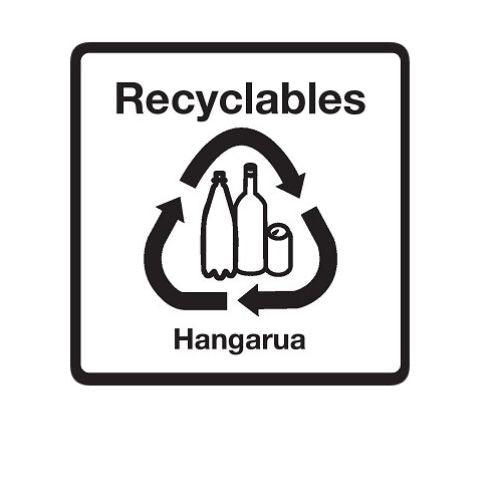 Recycling Labels English and Te Reo Recyclables Hangaruaa