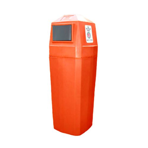Cityside 100 Litre Outdoor Rubbish Bin Orange