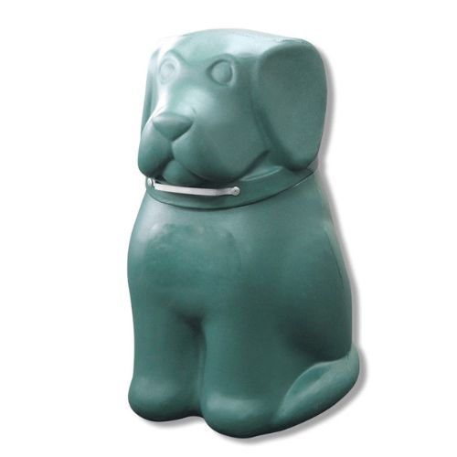 Doggy Doo Bin green for collecting dog poo