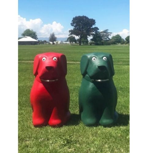 Doggy Doo Bin red and green for collecting do poo