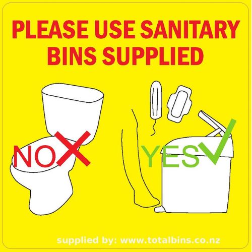 Sanitary Bin Label