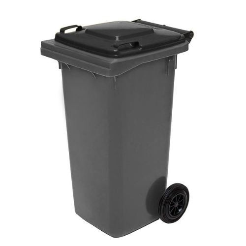 Wheelie Bin 120 Litre grey base, black lid