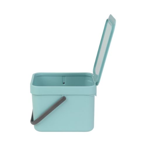 Brabantia Sort & Go 6 Litre Bin Mint green lid up