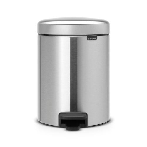 Brabantia 5 Litre newIcon Pedal Bin Finger print proof matt steel