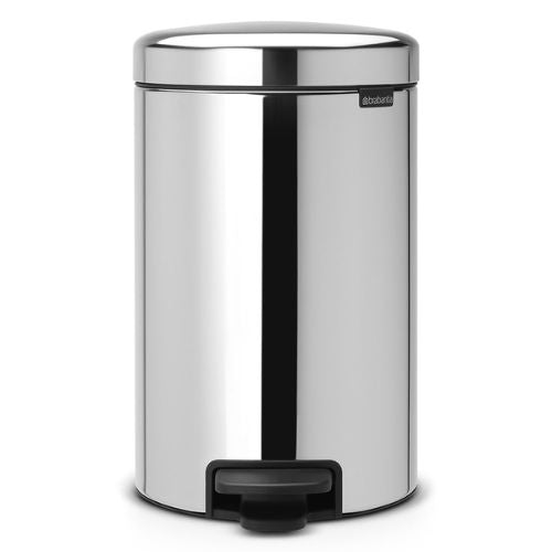 Brabantia 12 Litre newIcon Pedal Bin Brilliant Steel