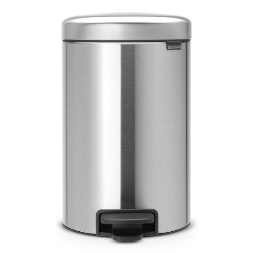 Brabantia 12 Litre newIcon Pedal Bin Fingerprint proof matt steel