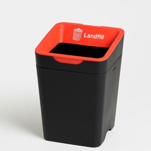 Method Recycling Bins 20 Litre Red Landfill angle view