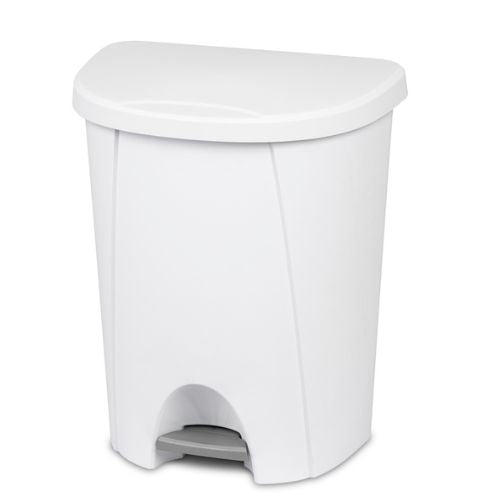 Flatback Pedal Bin 25Litre white