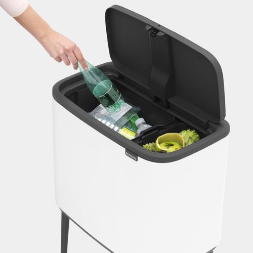 Brabantia Bo Touch Bin White Lid open