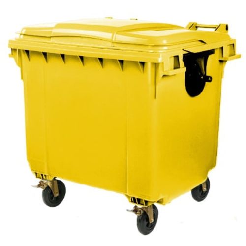 Mobile Garbage Bin 1100 Litre yellow