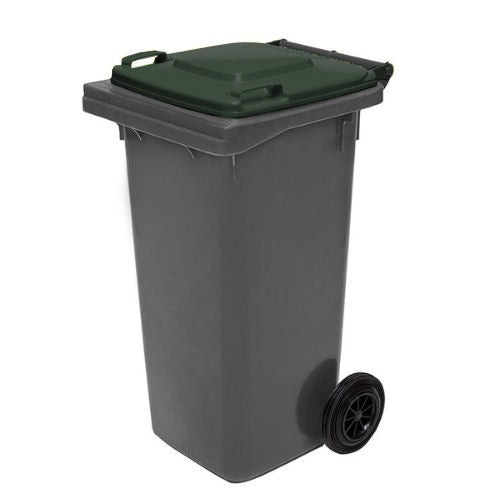 Wheelie Bin 120 Litre grey base, green lid