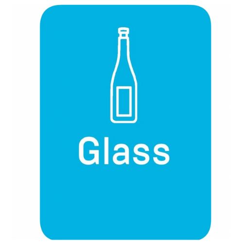 Method Recycling Labels - Large Portrait Blue Glass