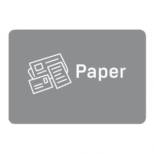 Method Recycling Labels - Large Landscape Grey Paper