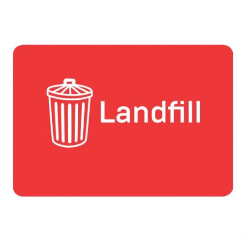 Method Recycling Labels - Large Landscape Red Landfill