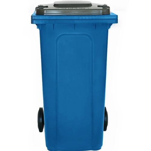 Wheelie bin 240 Litre blue base, green lid