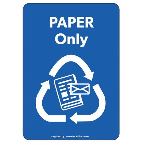 A4 Colour Recycling Label Blue Paper