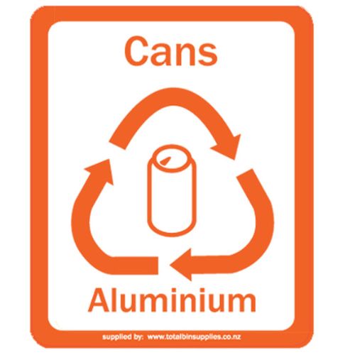 Recycling labels - 25 x 31 cm Cans Aluminium
