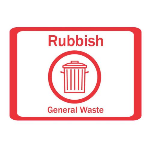 Rubish Labels Recycling Labels - A5