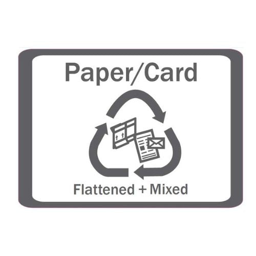 Recycling Labels - A5 Grey Paper Card