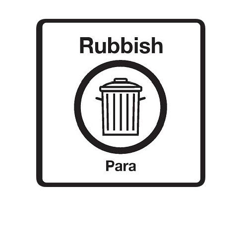 Recycling Labels English and Te Reo Rubbish Para