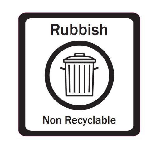 Transparent and Black Recycling Labels Rubbish