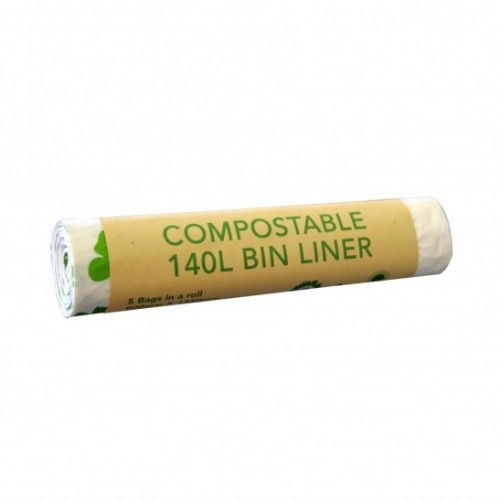 140L compostable wheelie bin liners