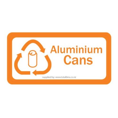 Recycling Labels - Wheelie Bin Lid  Aluminium Cans