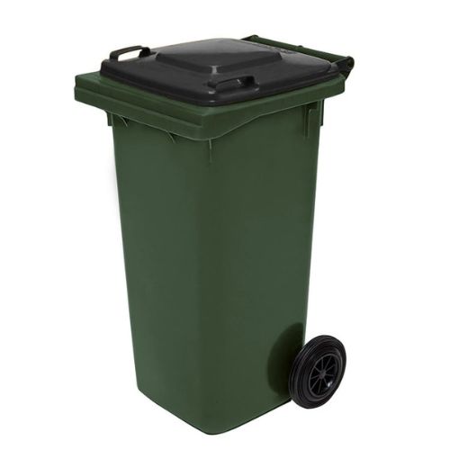 Wheelie Bin 120 Litre green base, black lid