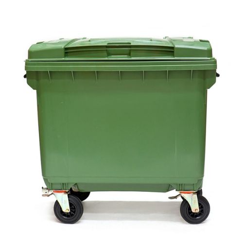 Mobile Garbage Bin 1100 Litre dark green