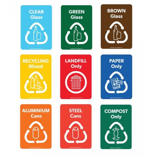 A4 Colour Recycling Labels